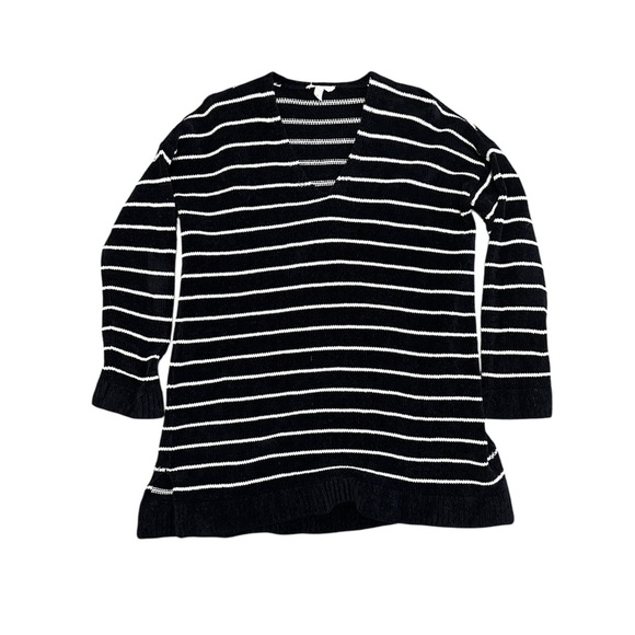 Eileen Fisher Sweaters - Eileen Fisher Organic Cotton Black and White Striped Sweater‎ Small